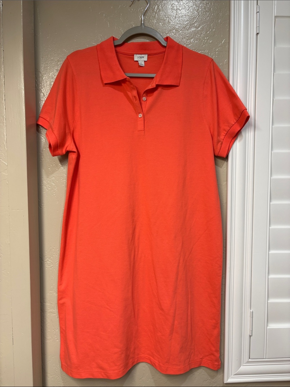J. Crew Women's Bright Orange Polo Dress
